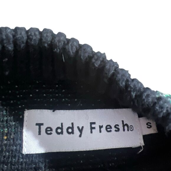 Teddy Fresh Striped Rainbow Pullover Knit Cotton Sweater Crew Neck Size S - Picture 10 of 11